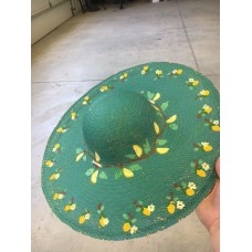 Straw Gardening Hat  Hand Painted  eb-62564878